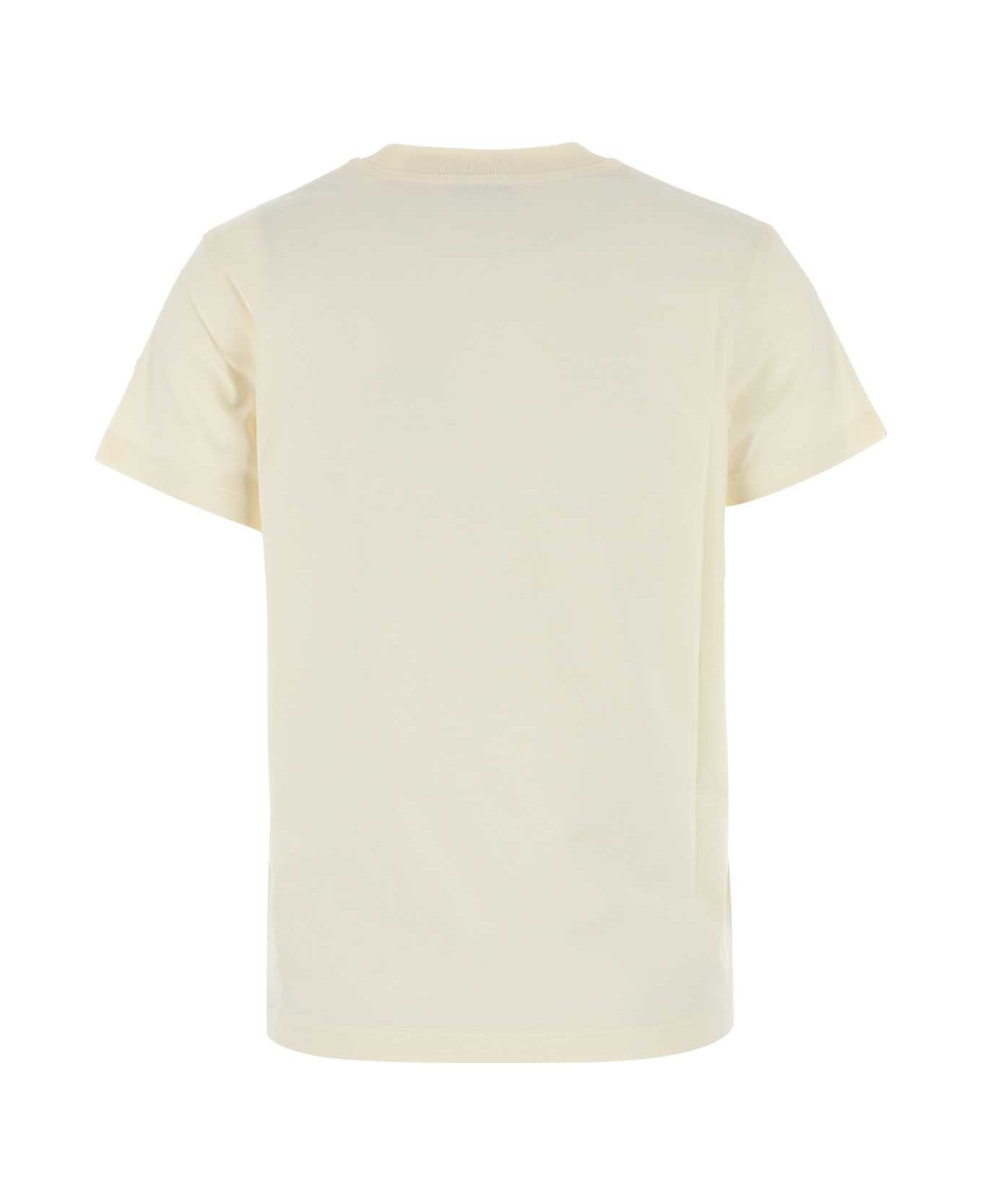 Moncler Ivory Cotton T-shirt - White