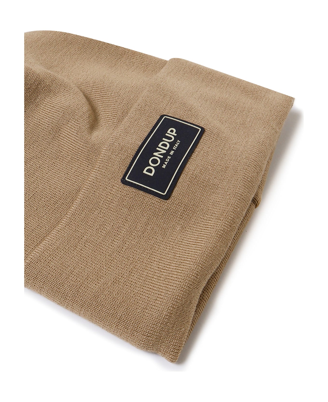 Dondup Beanie Logo In Blended Wool - SAND