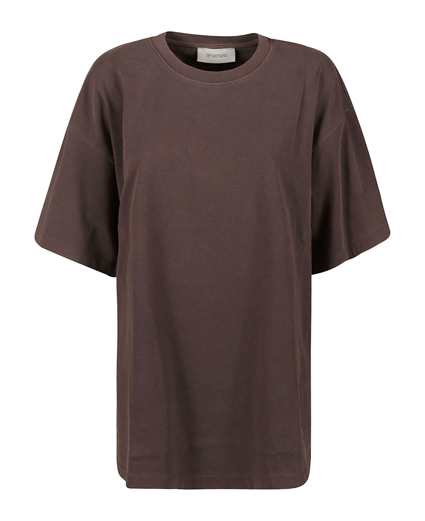 SportMax Blocco Oversized T-shirt - Marrone Tシャツ