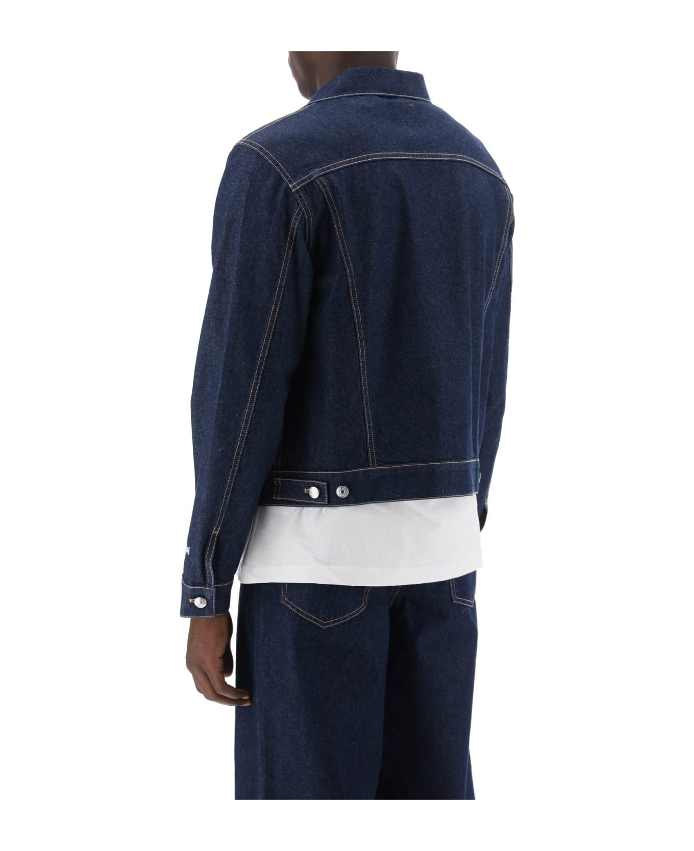 Maison Kitsuné Light Denim Jacket - WASHED INDIGO (Blue) ジャケット