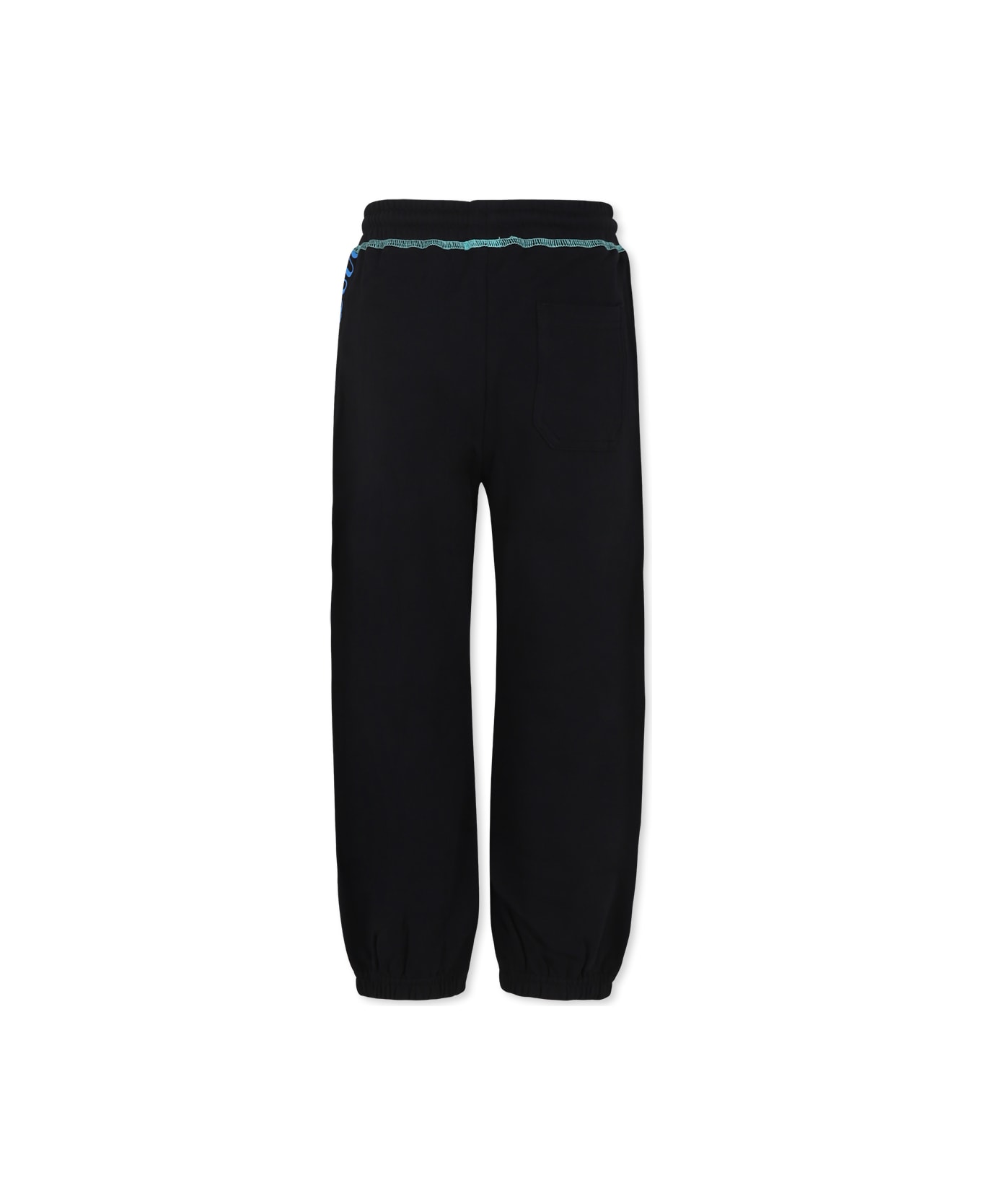 Stella McCartney Kids Black Trousers For Boy With Logo - Black