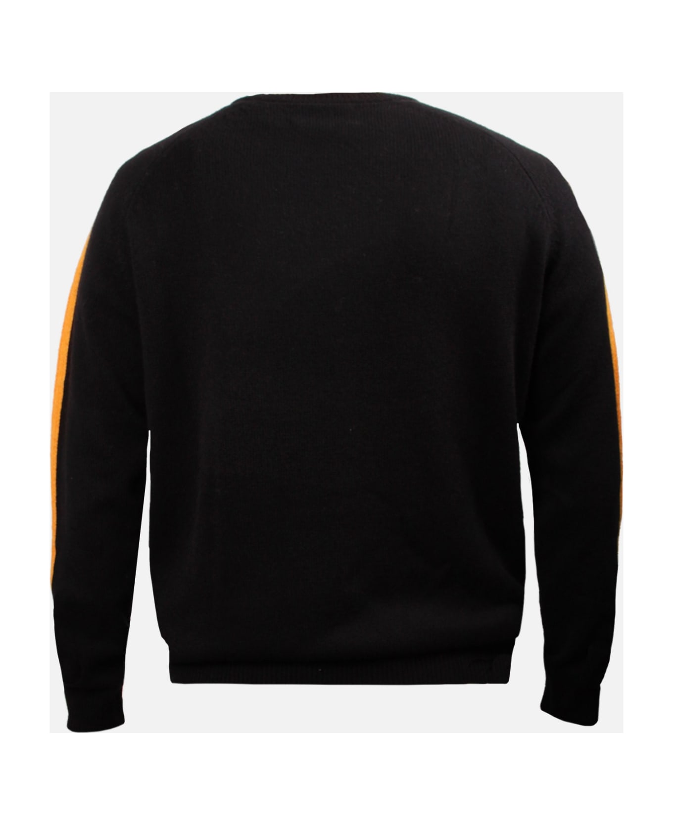 MC2 Saint Barth Man Crewneck Sweater With Roma Patch | As Roma Special Edition - BLACK