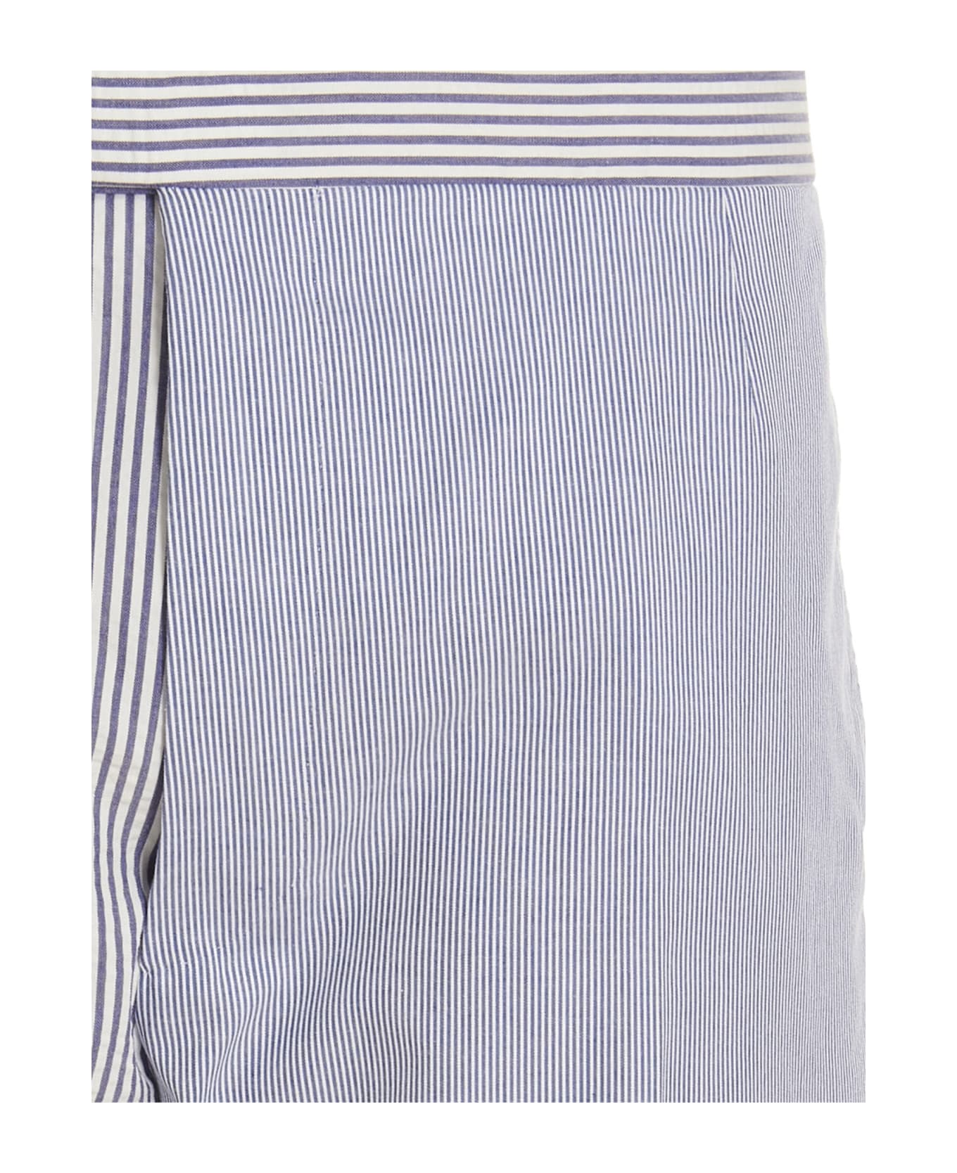 Thom Browne Striped Trousers - Light Blue ボトムス