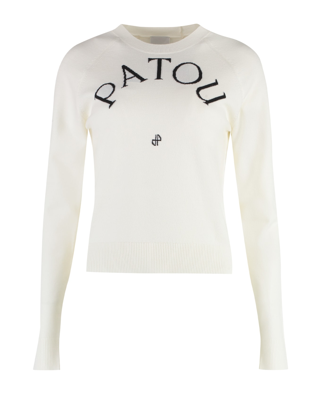 Patou Merino Wool Crew-neck Sweater - White
