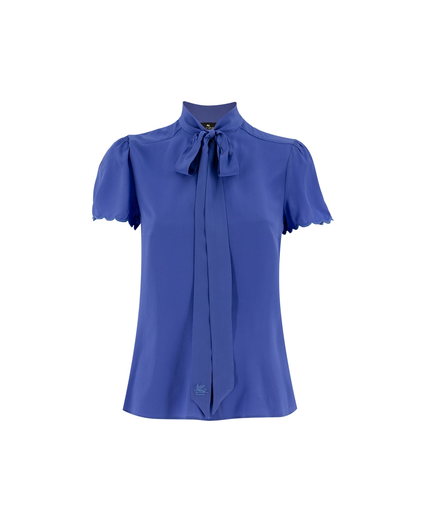 Etro Silk T-shirt - CORNFLOWER