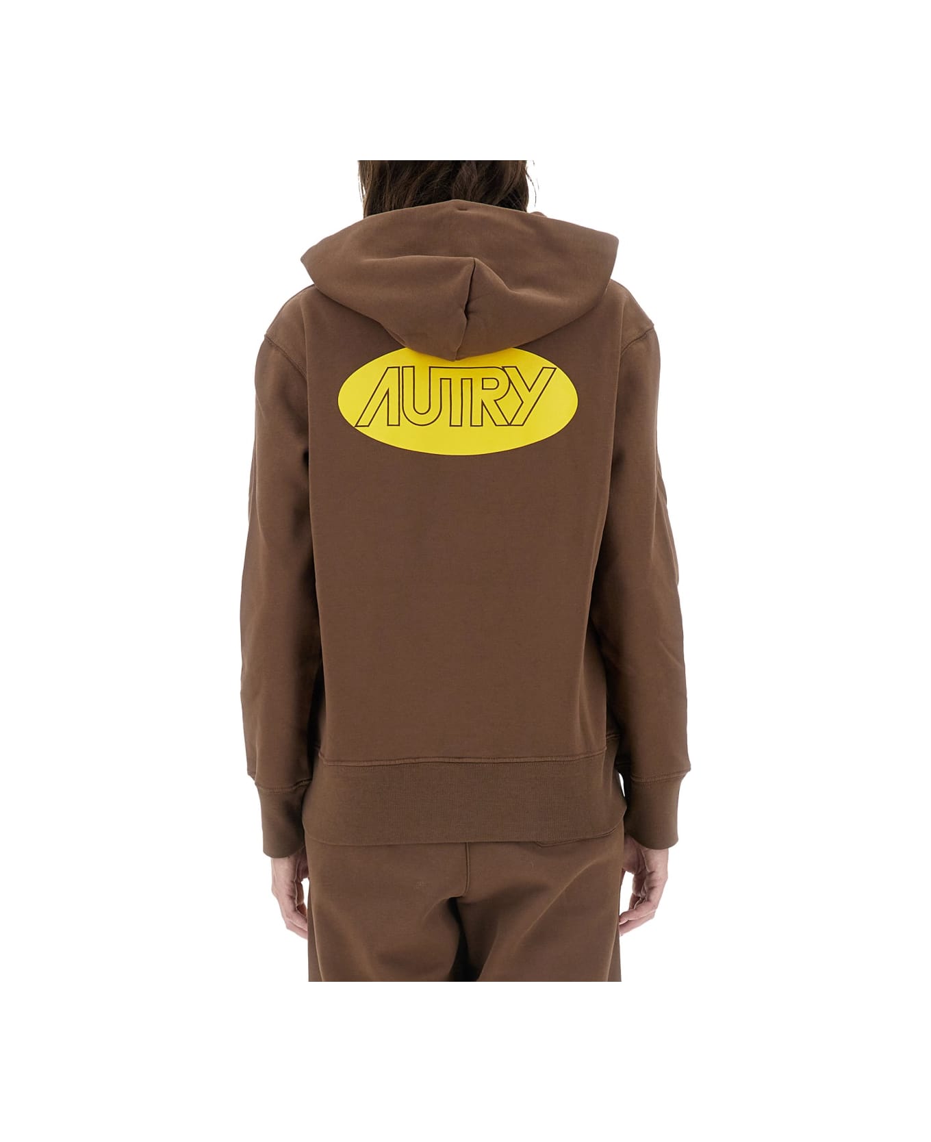 Autry Sweatshirt With Logo - BROWN