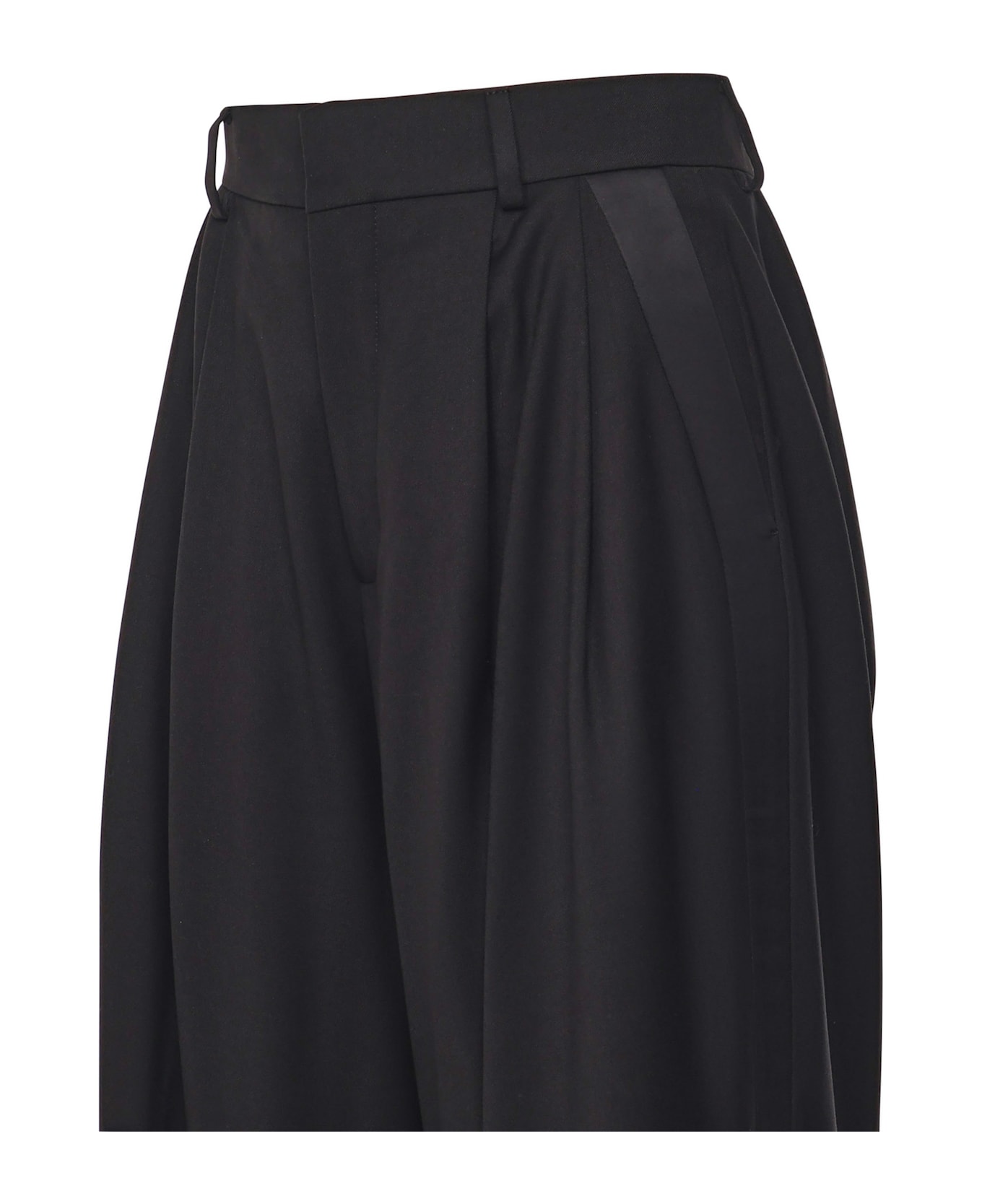 Nineminutes Palazzo Tuxedo Pants - Black
