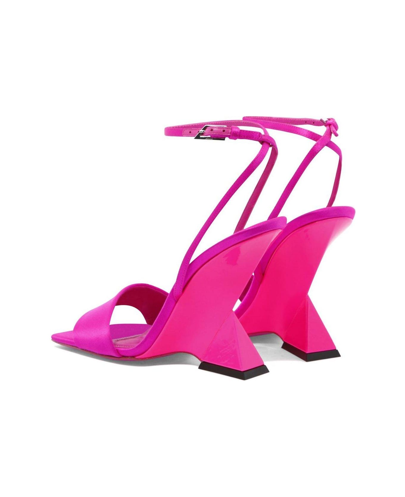 The Attico Block Heel Ankle Strapped Sandals