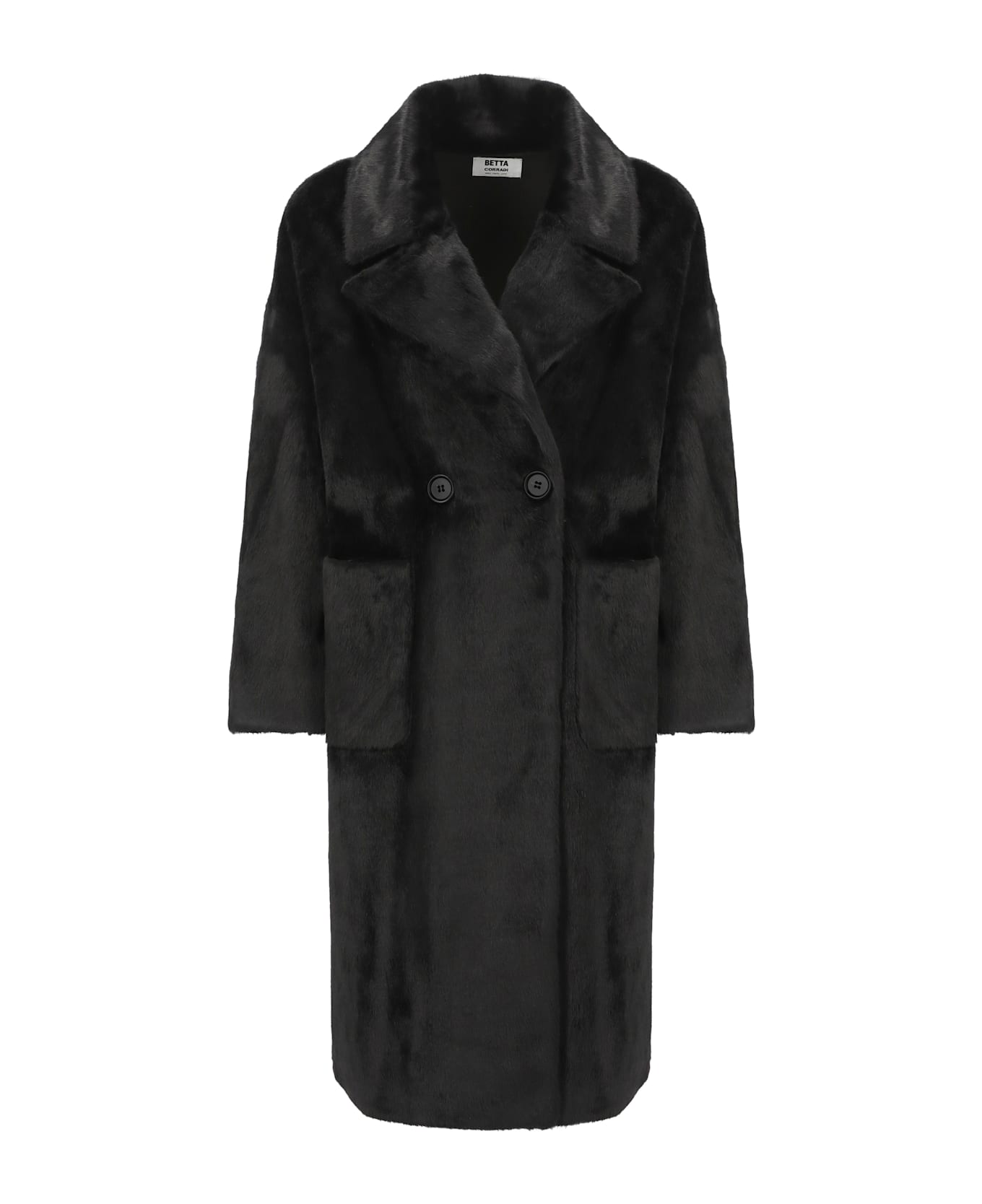 Betta Corradi Faux Fur Coat - Black