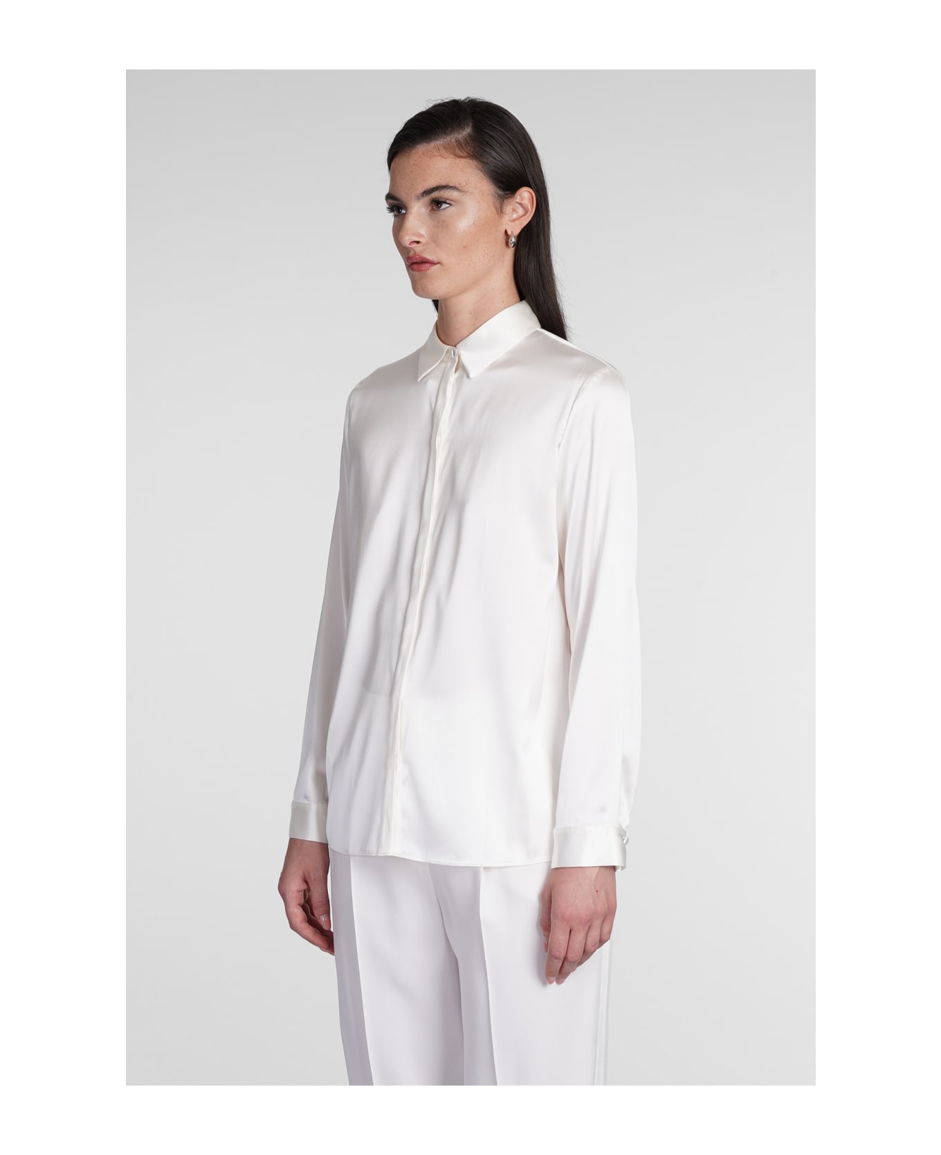 Emporio Armani Shirt In White Silk - white