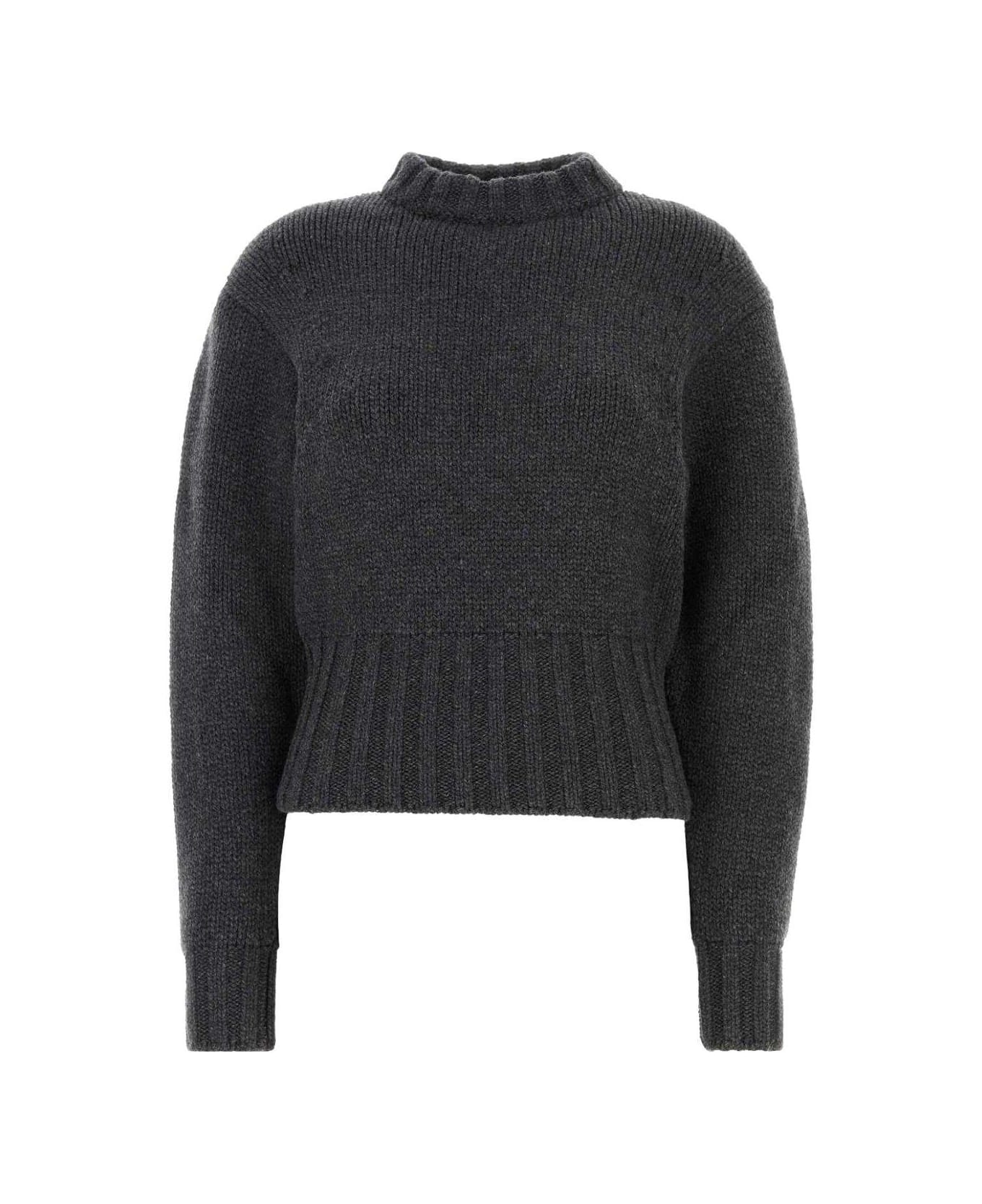 Alexander McQueen Crewneck Knitted Jumper - GREYMELANGE ニットウェア