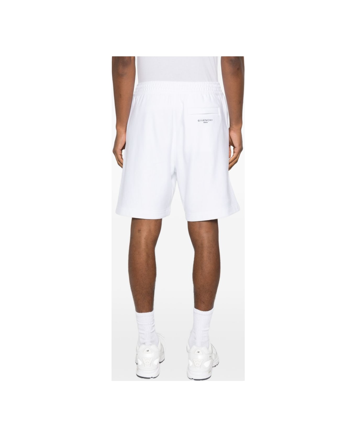 Givenchy Logo Cotton Shorts - White
