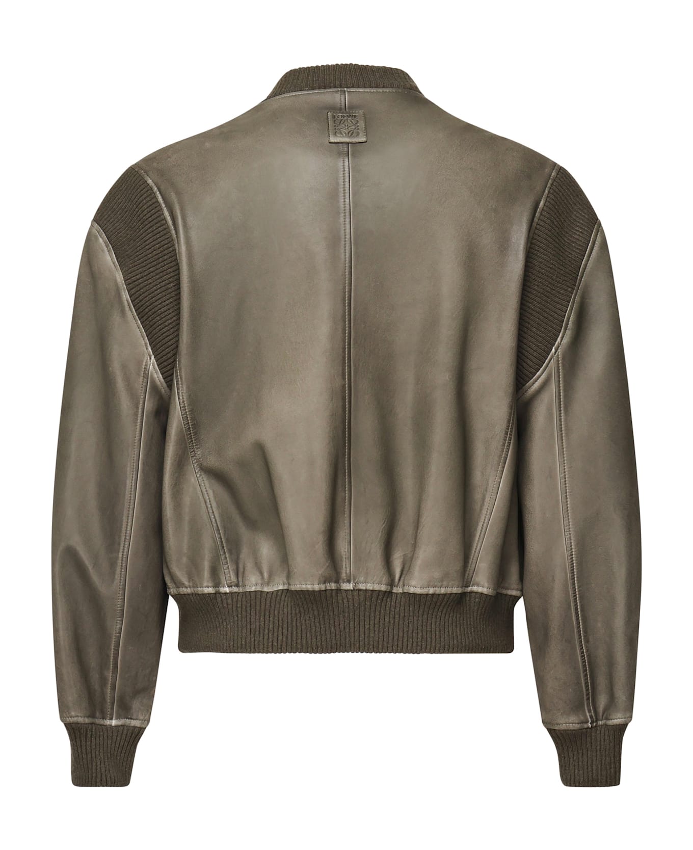 Loewe Bomber Jacket Lambskin Nappa - Khaki green