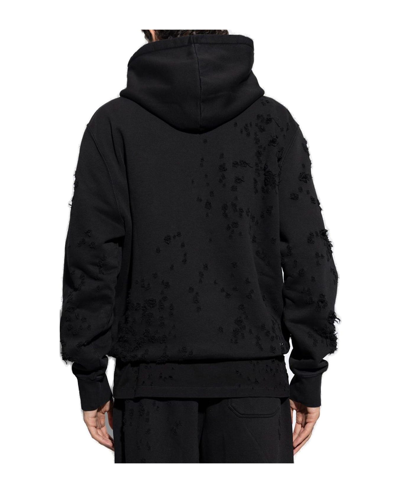 AMIRI Hollywood Distressed Hoodie - BLACK