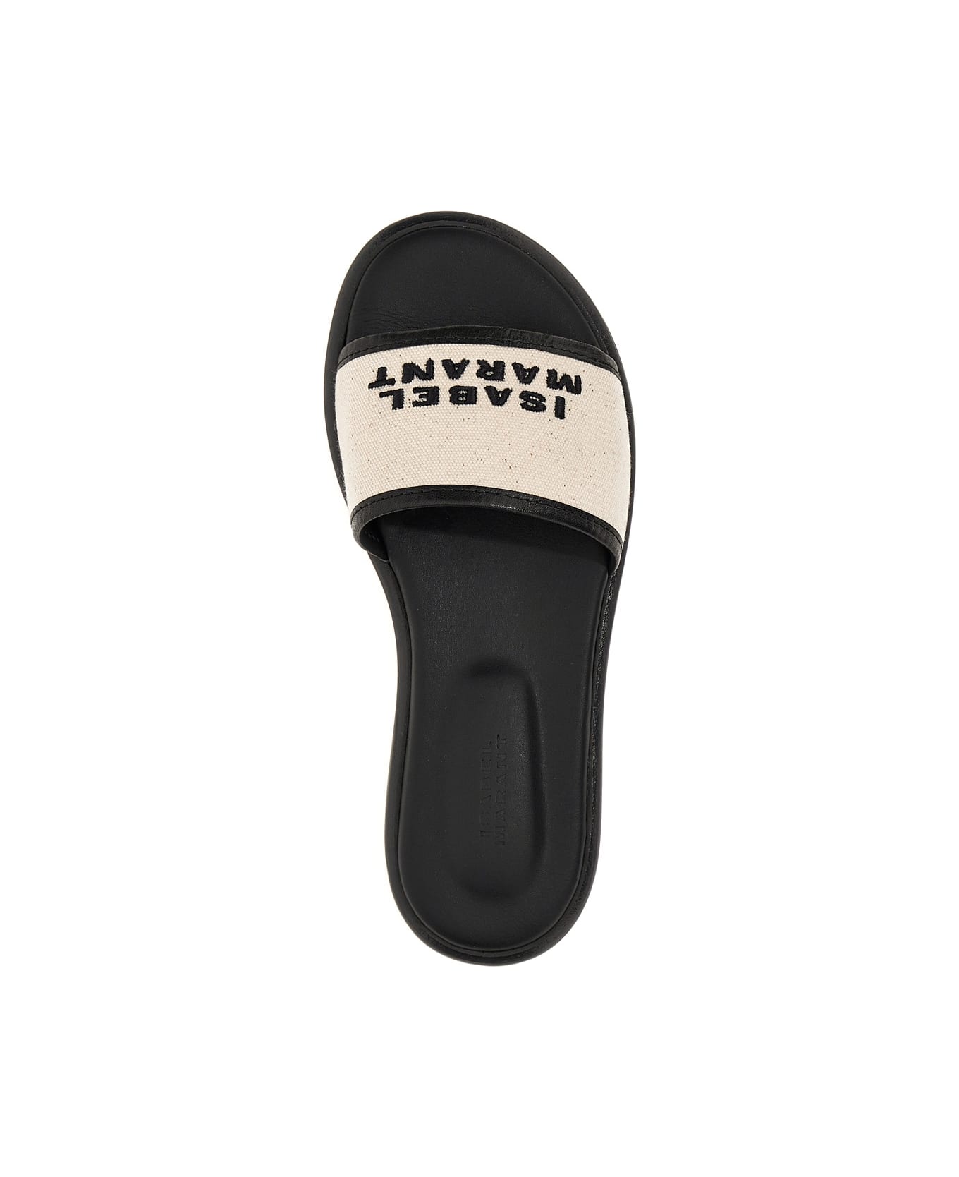 Isabel Marant Logo Canvas Sandals - White/Black