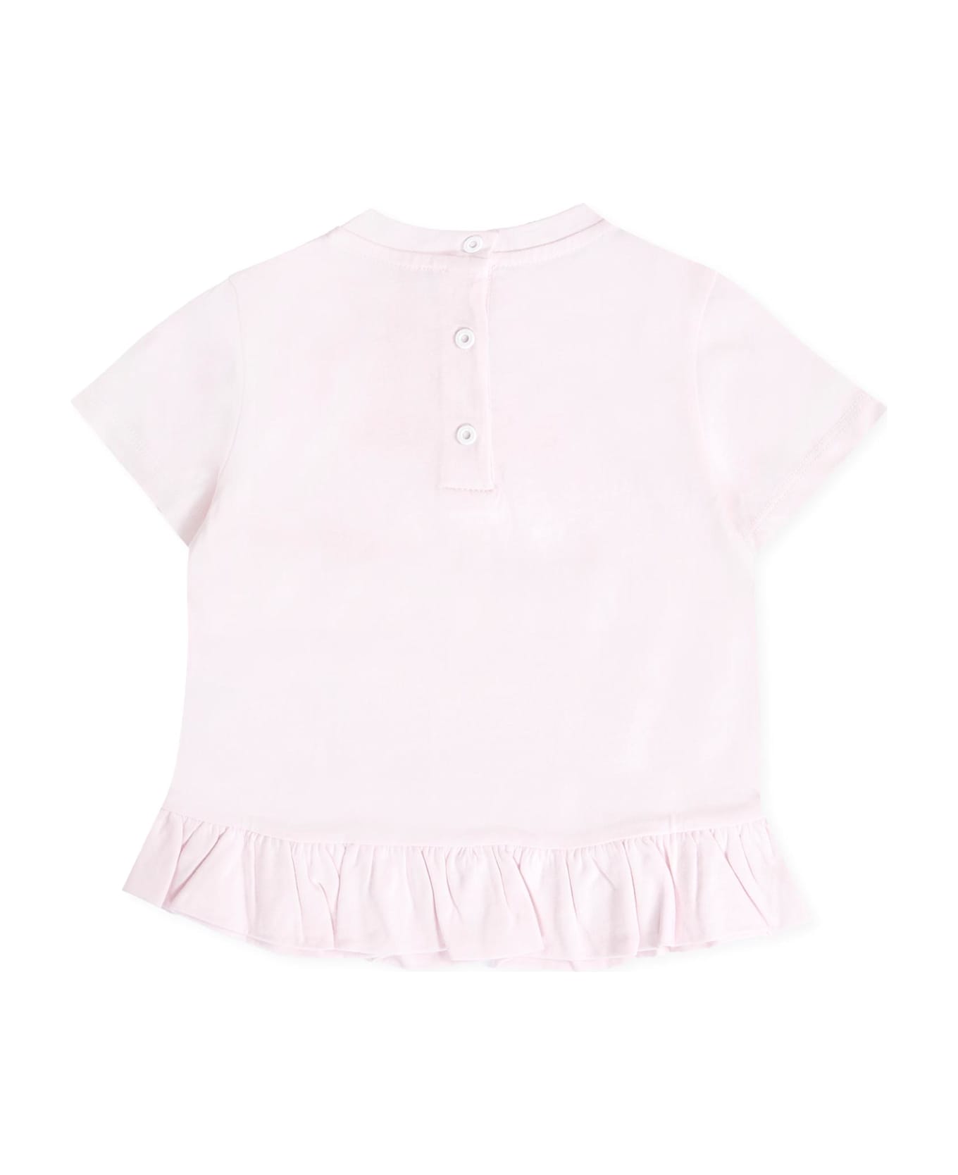 Balmain Pink T-shirt For Baby Girl With Logo - Pink