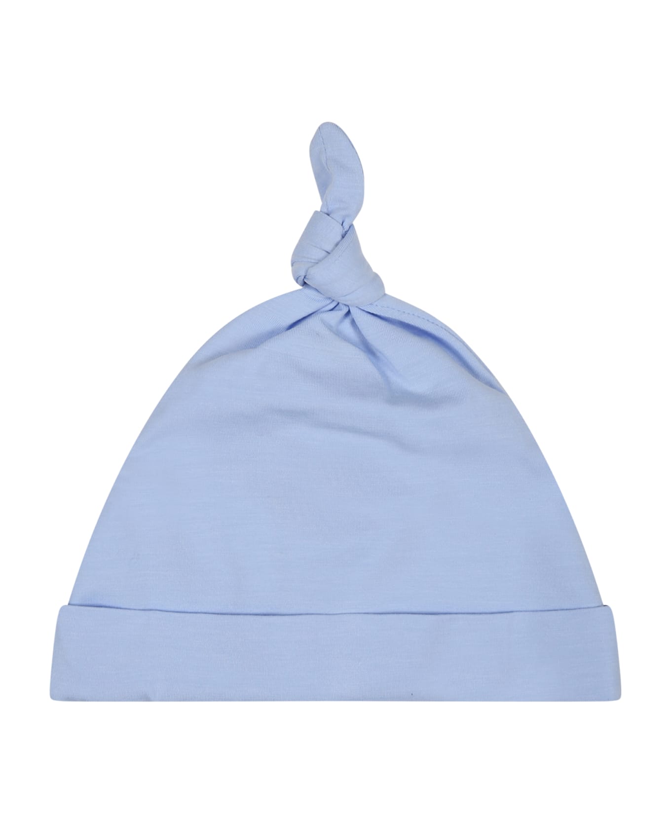 Burberry Light Blue Set For Baby Boy With Logo - Light Blue ボディスーツ＆セットアップ
