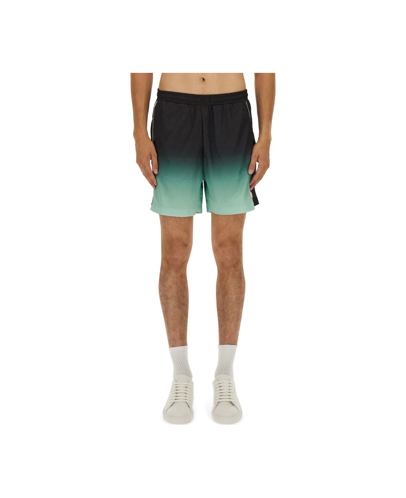 Casablanca Jacquard Football Shorts - GREEN