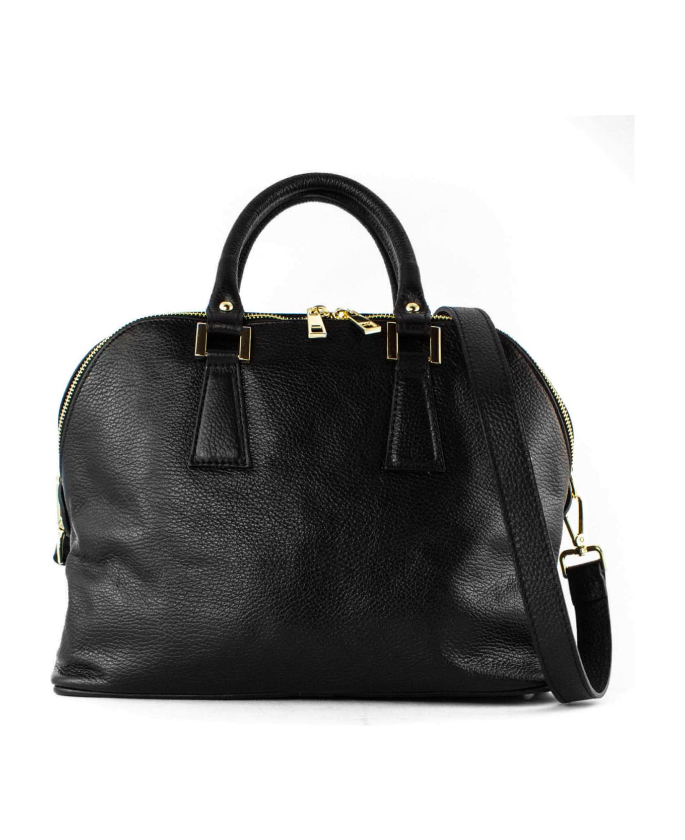 Avenue 67 Black Grained Soft Leather Bag Avenue 67 - BLACK