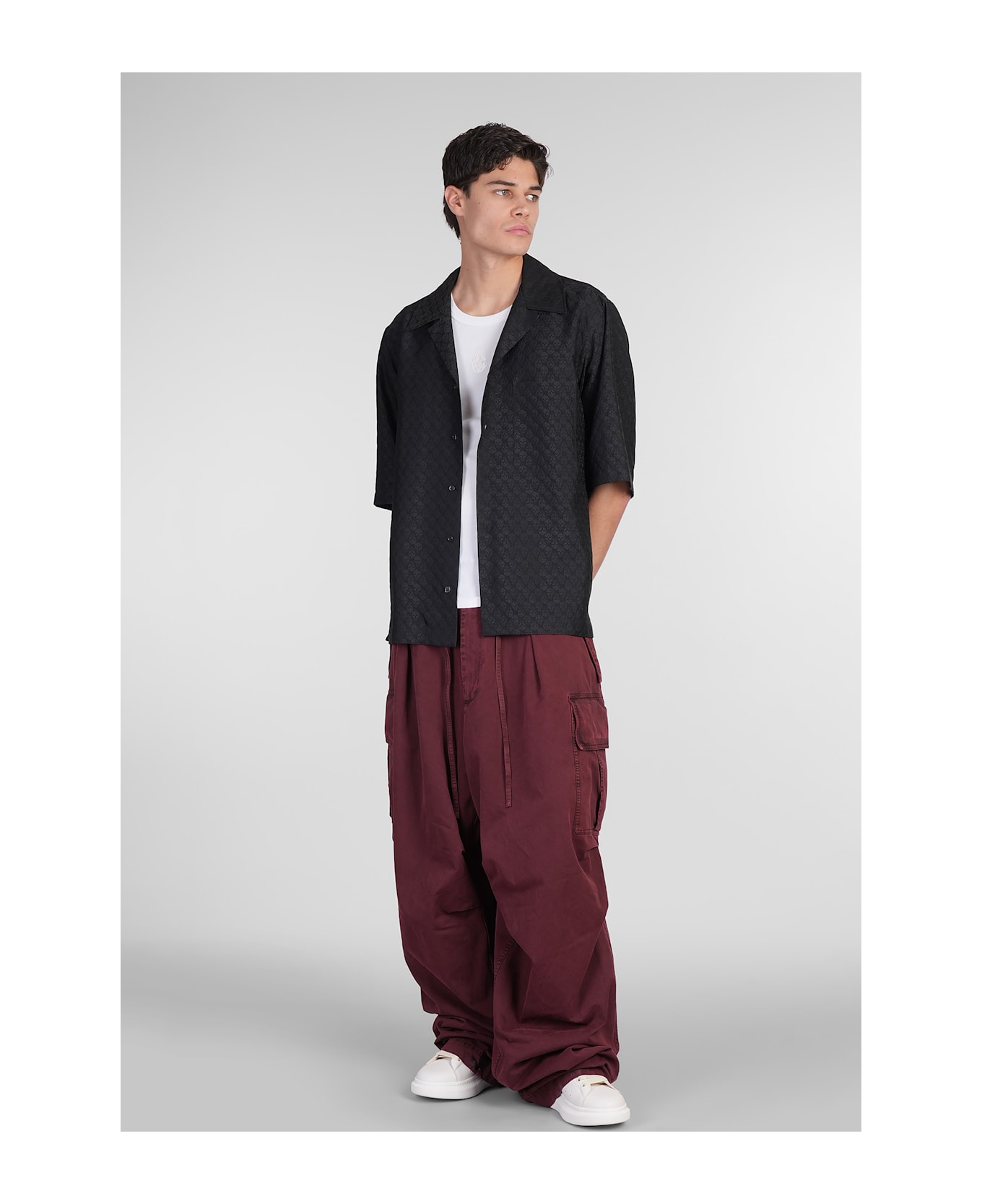 Alexander McQueen Pants In Bordeaux Cotton - bordeaux