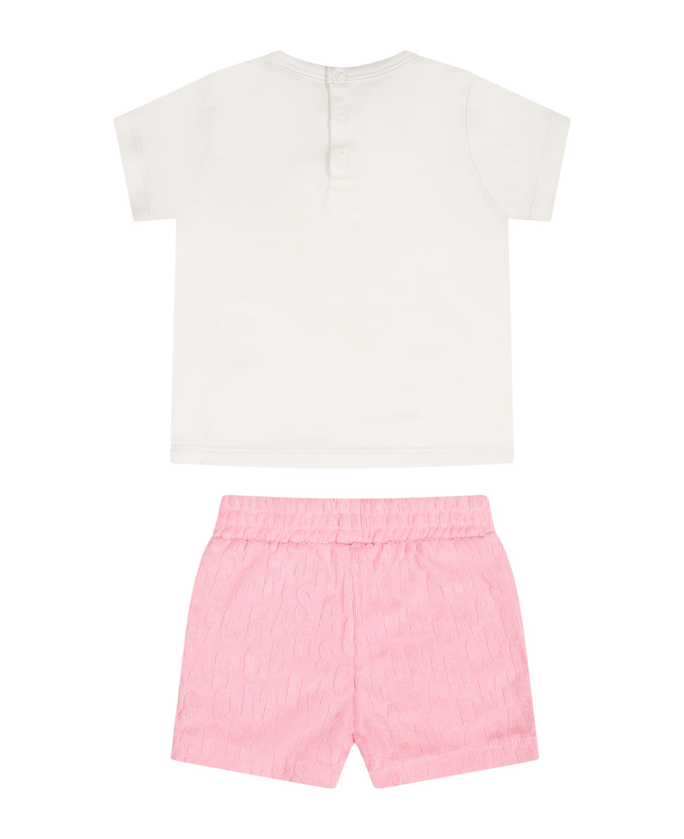 Marc Jacobs Pink Set For Baby Girl With Logo - Pink