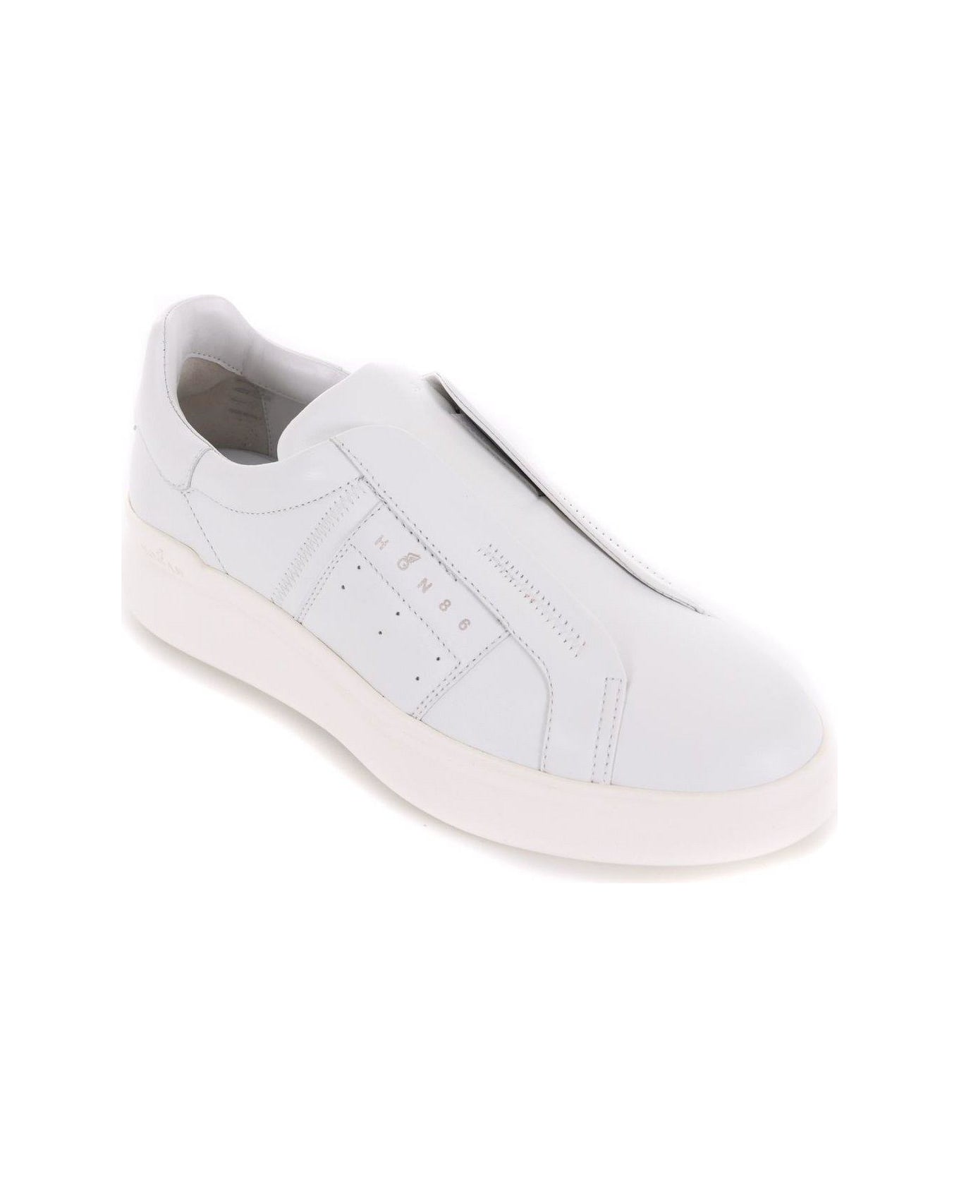Hogan Round-toe Slip-on Sneakers - White