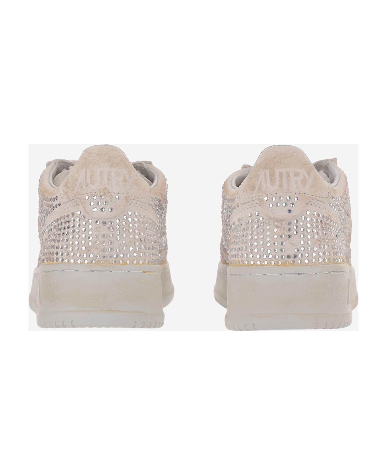 Autry Medalist Low Crystal Sneakers - White