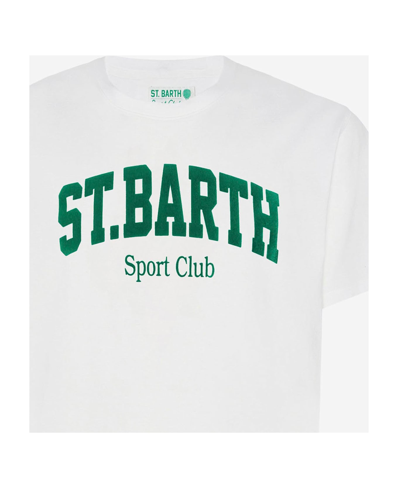 MC2 Saint Barth Cotton T-shirt With Logo Print - White