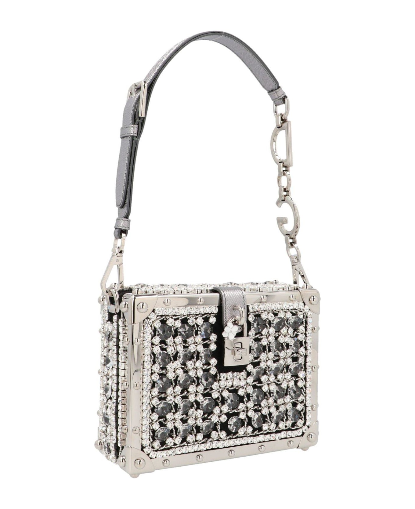 Dolce & Gabbana Embellished Tote Bag - Silver