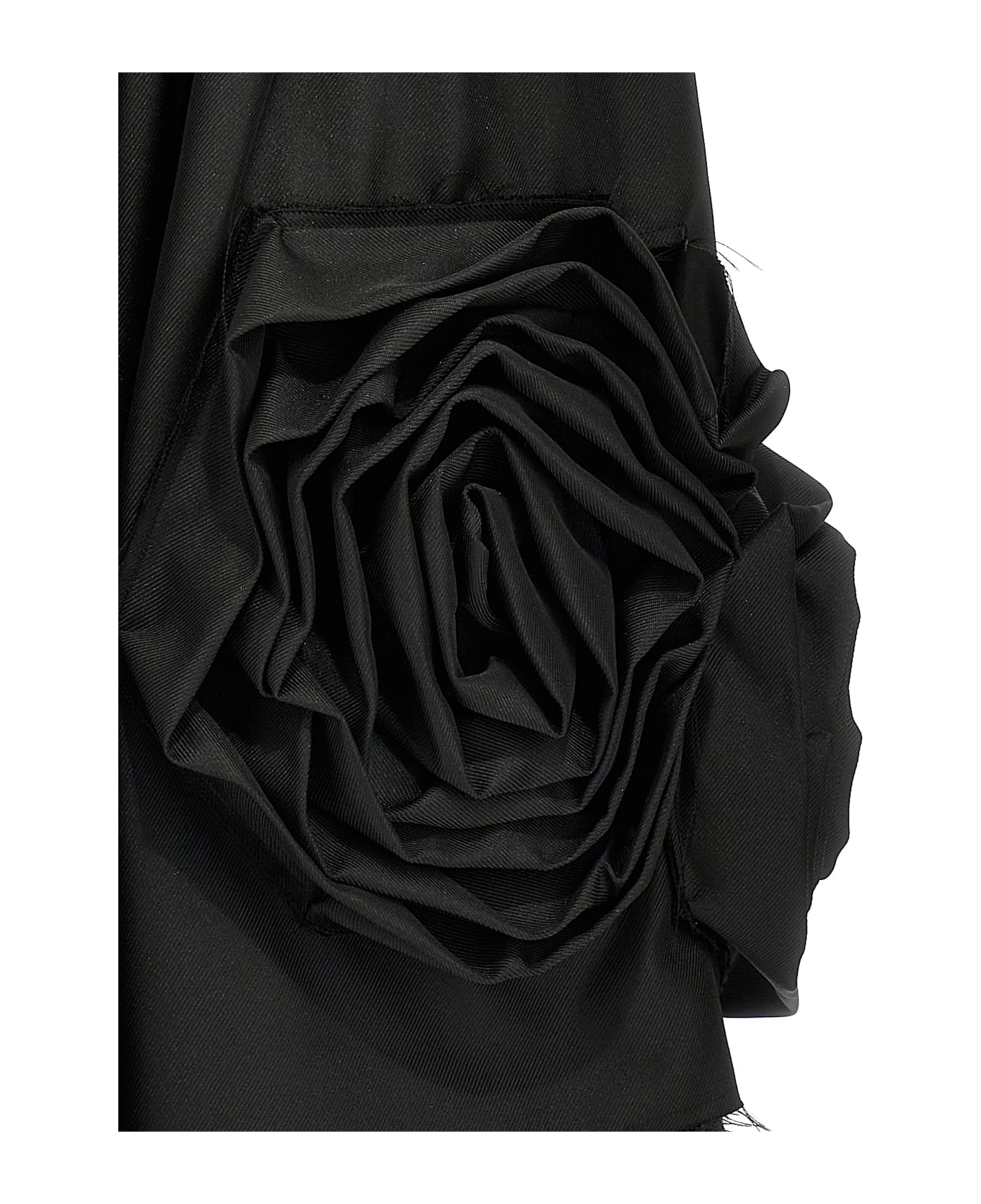 Comme des Garçons Floral Decoration Skirt - Black  