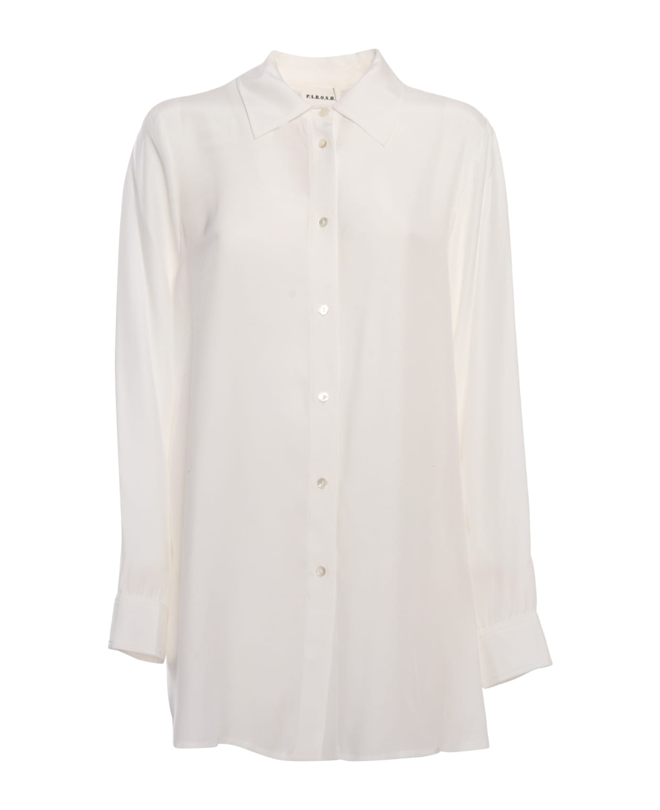 Parosh White Women Shirt Dress - Cream