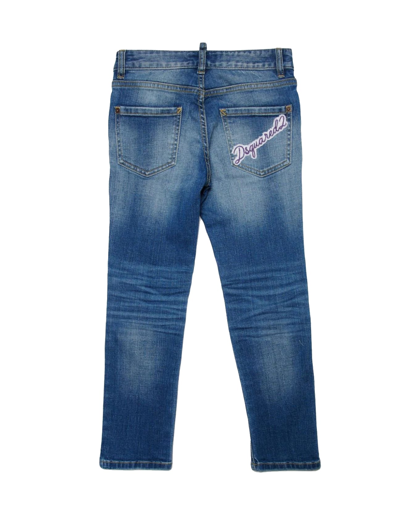 Dsquared2 Slim Jeans With Embroidery - Blue
