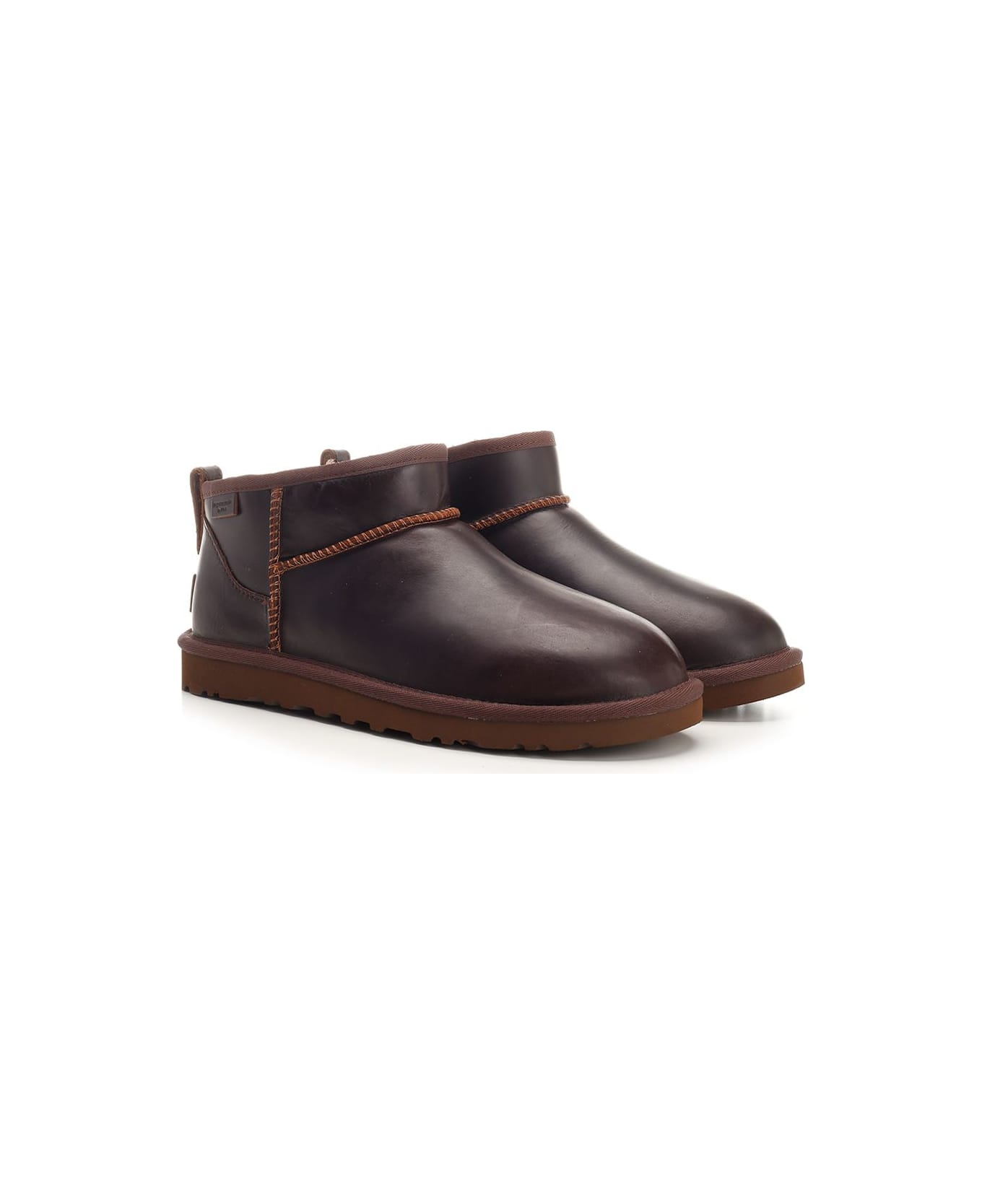 UGG Stivali Classic Ultra Mini Leather Regenerate - BROWN