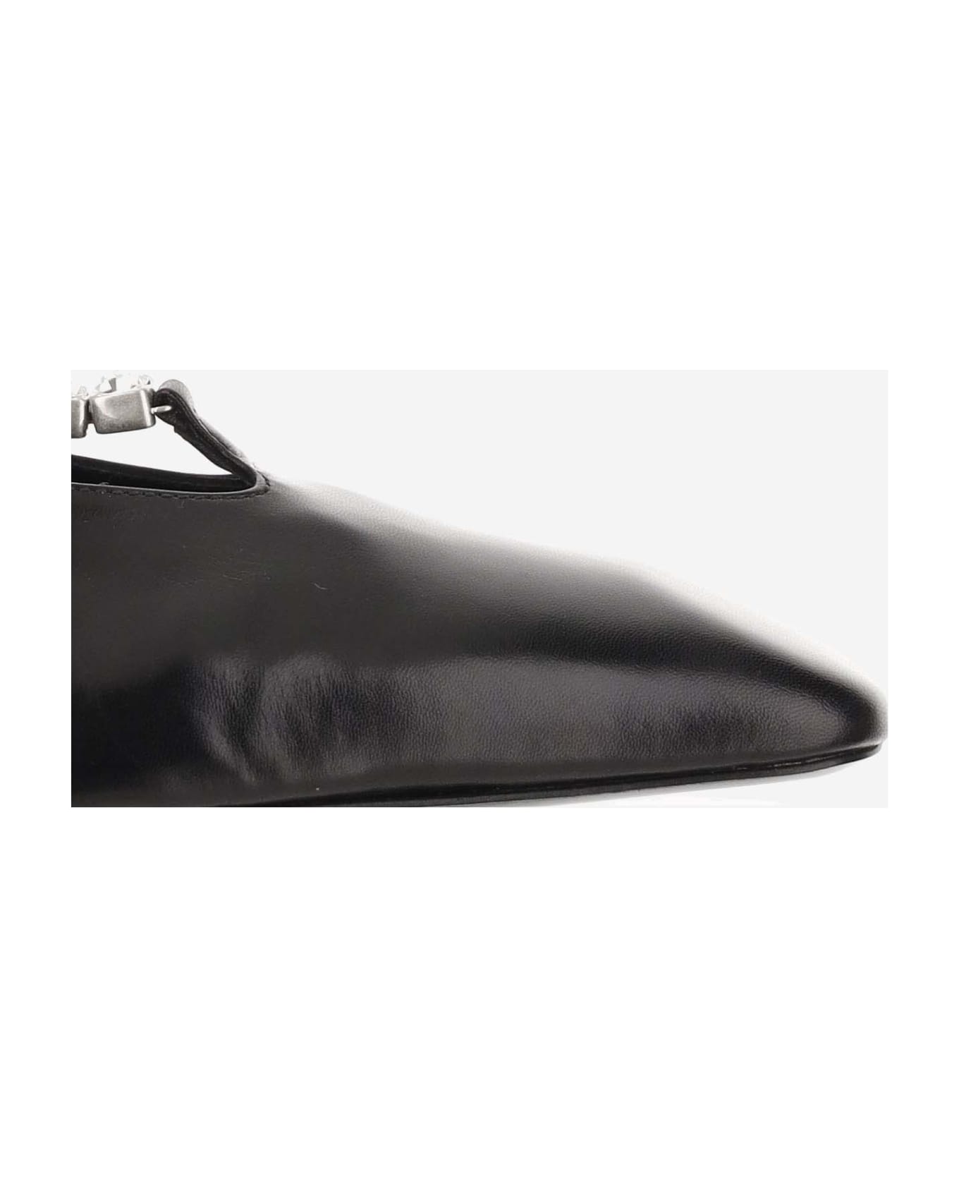 Jil Sander Black Leather Ballerinas - 1