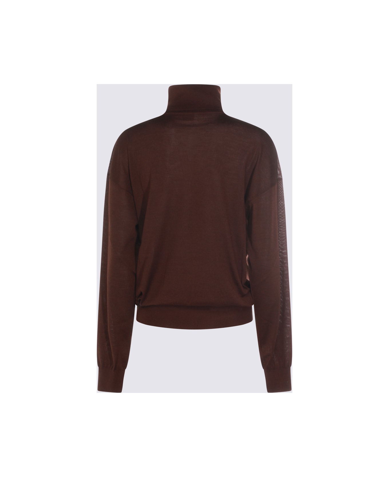 Saint Laurent Brown Cashmere Knitwear - CHOCOLAT