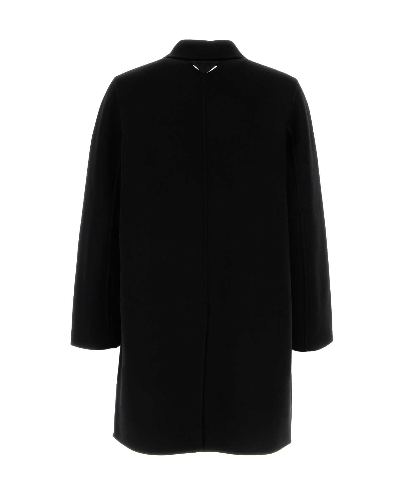 Prada Black Cashmere And Wool Coat - NERO