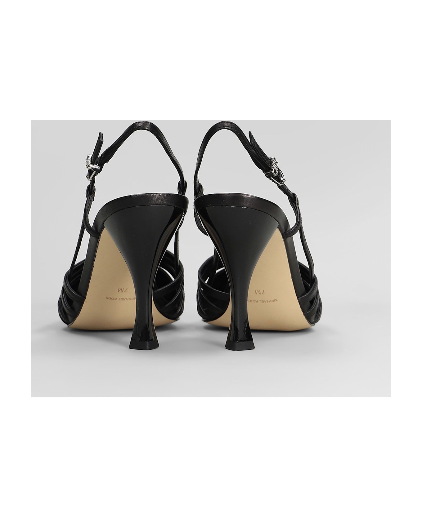 MICHAEL Michael Kors Haisley Sling Pump Pumps In Black Leather - Black