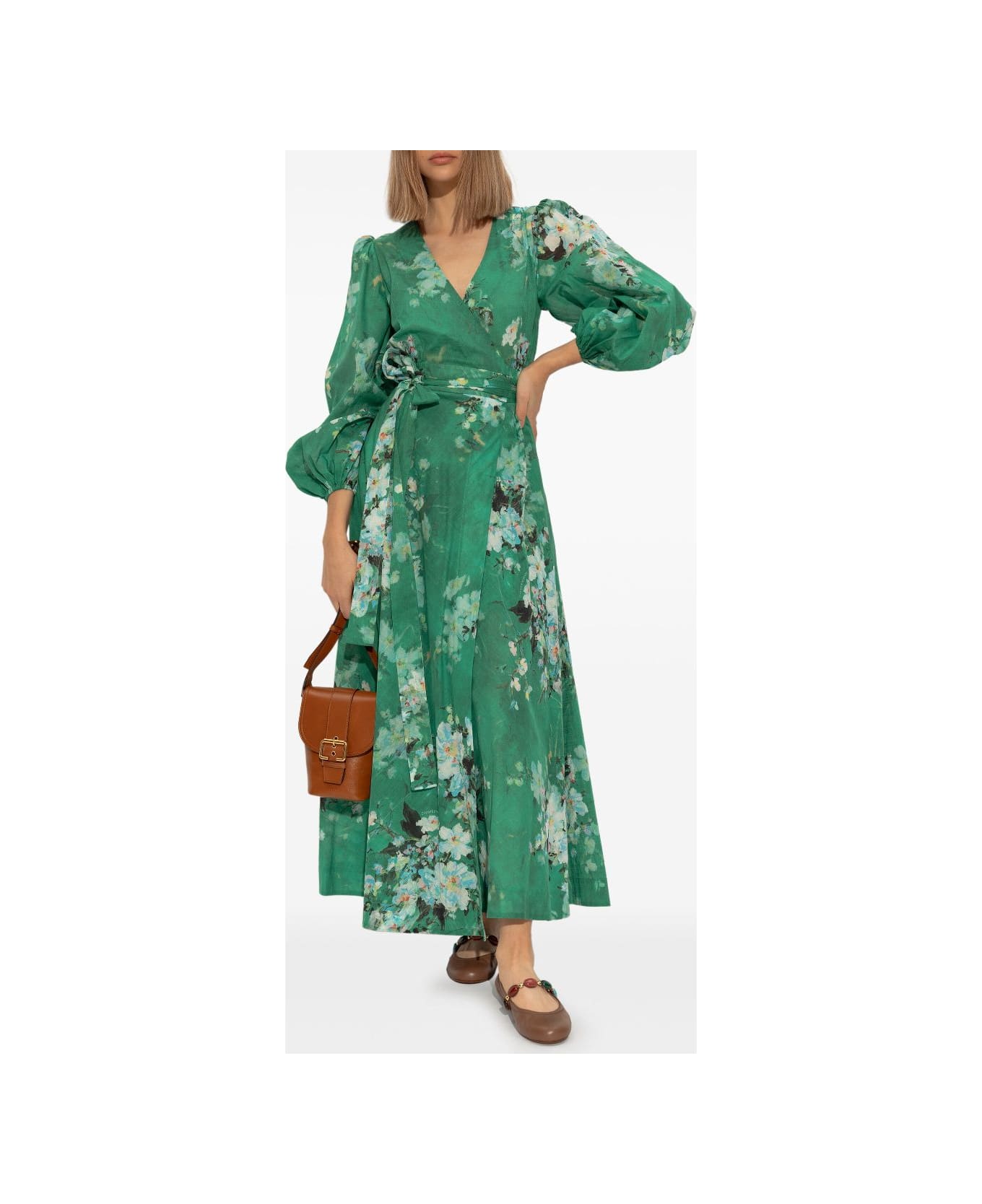 Gianvito Rossi Shanti Leather Ballets - Leather Brown