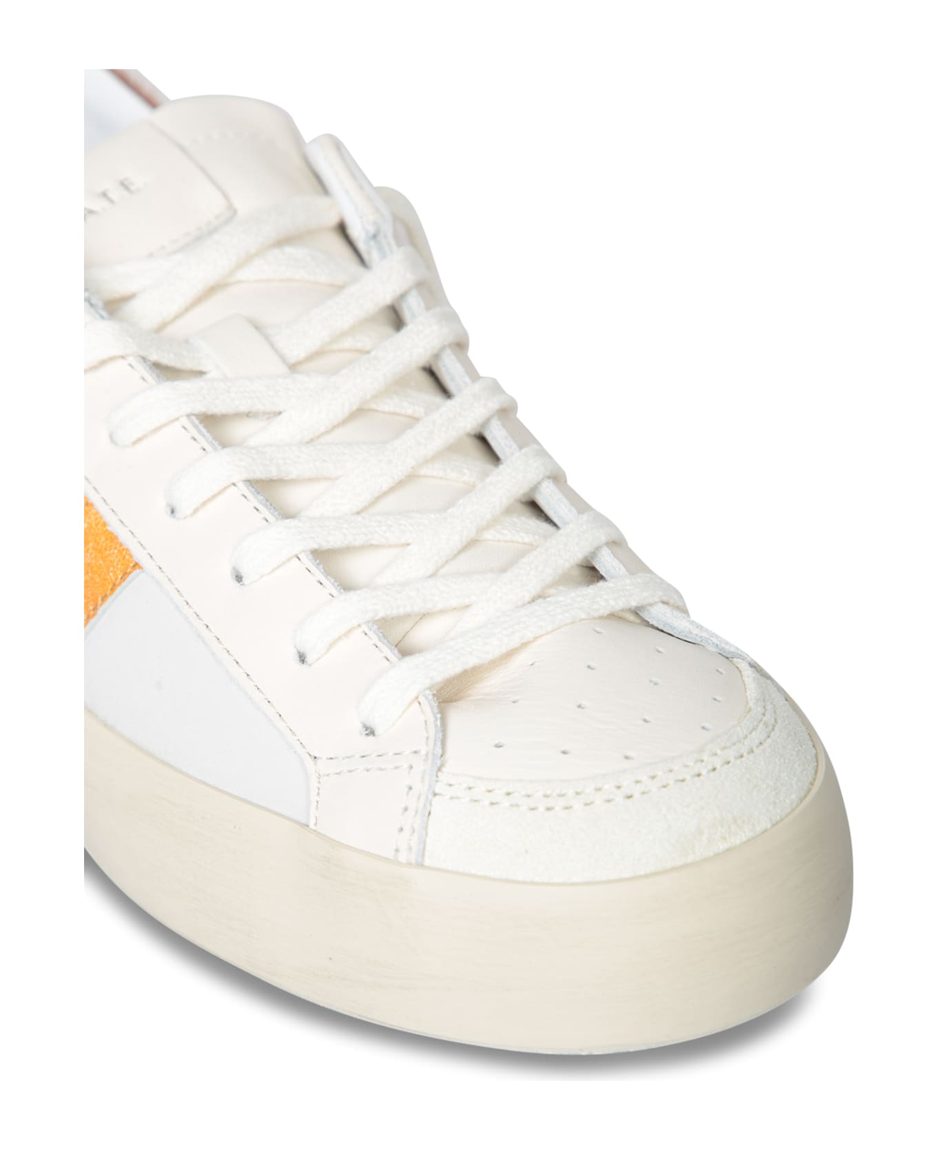 D.A.T.E. Hill Low Nyl White And Brown Sneakers - White
