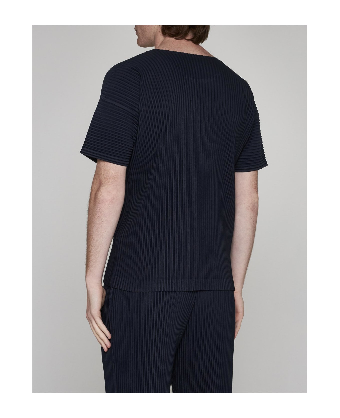 Homme Plissé Issey Miyake Pleated Fabric T-shirt - Blue