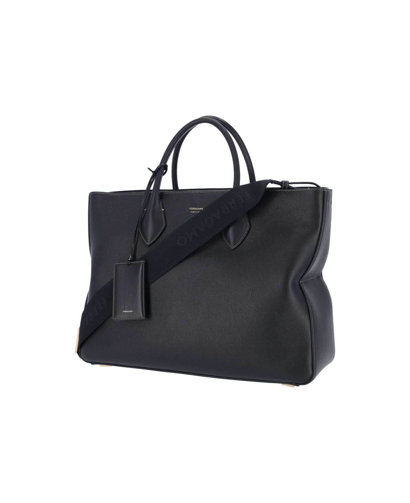 Ferragamo Large Logo Tote Bag - Black  