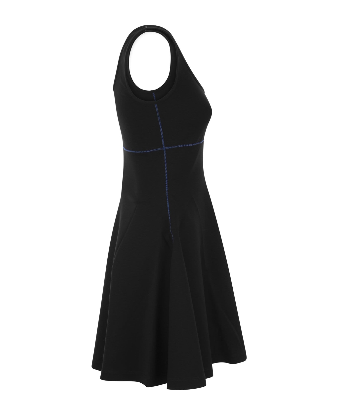 Marni Short Dress In Stretch Fabric - Black ワンピース＆ドレス