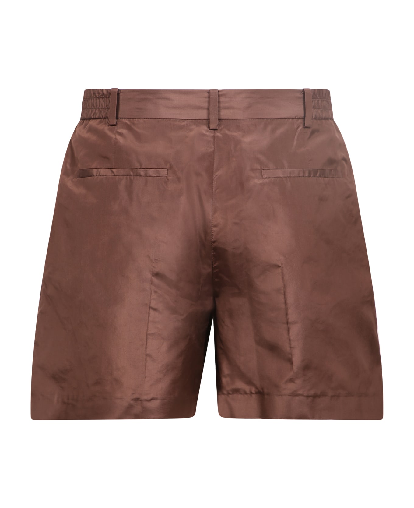 Valentino Pressed-crease Tailored Shorts - Brown
