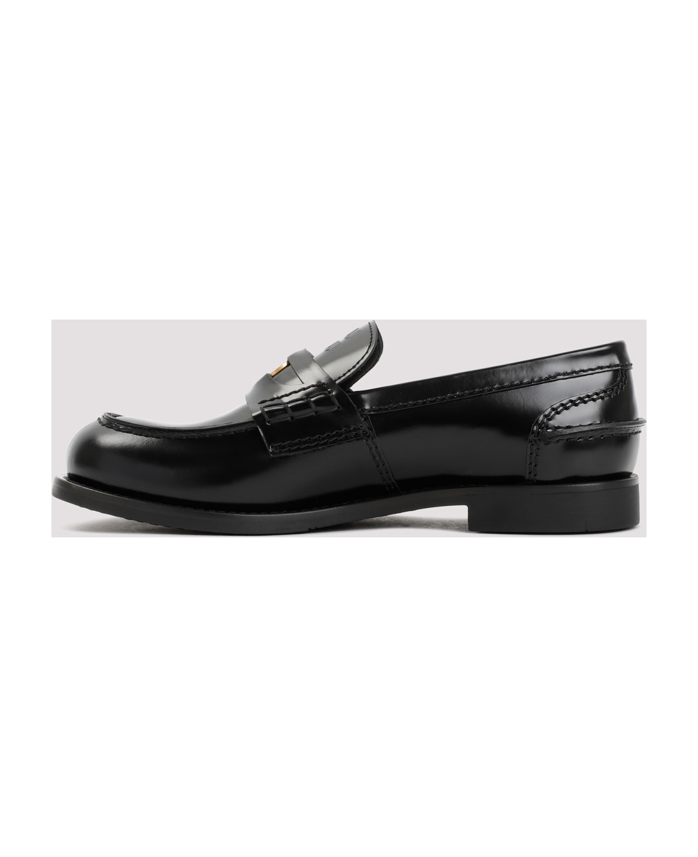 Miu Miu Leather Loafers - Nero