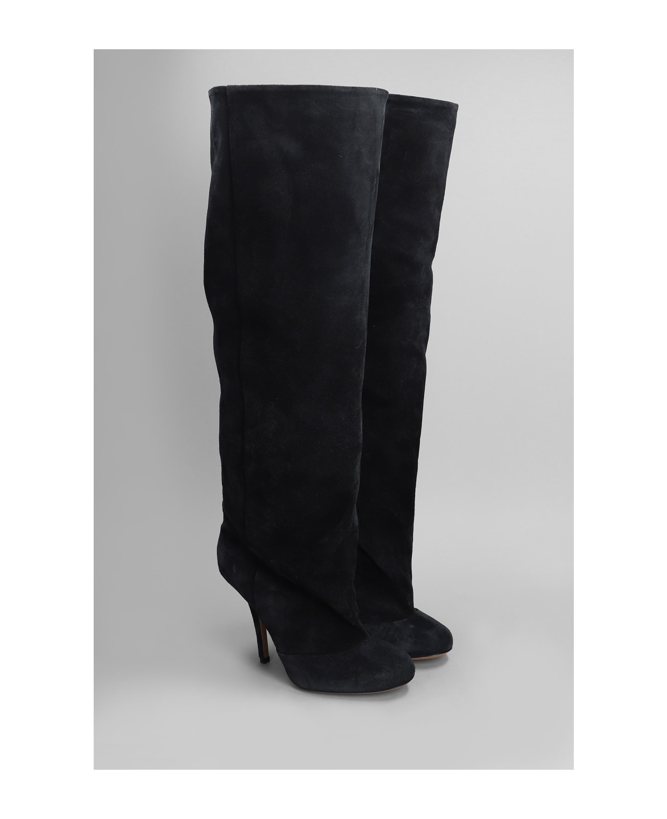 Paris Texas Esther Boot 105 High Heels Boots In Black Suede - black