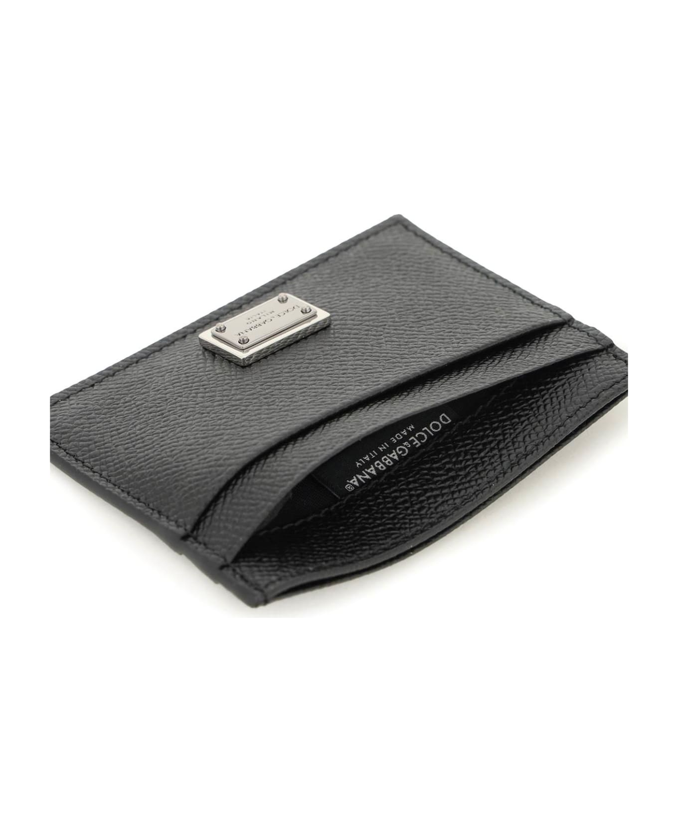 Dolce & Gabbana Black Leather Dauphine Card Holder - Nero 財布