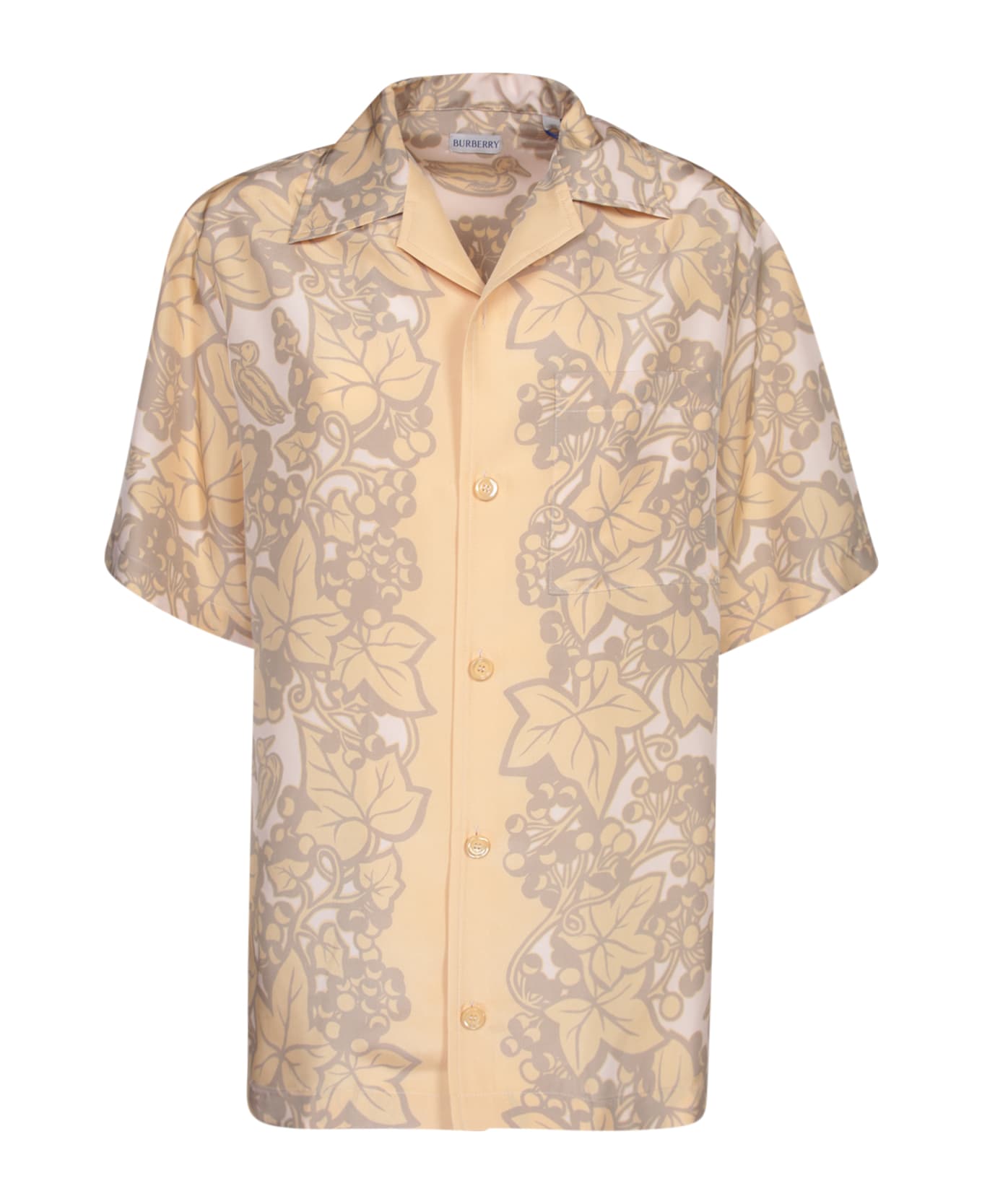 Burberry Beige Print Silk Shirt - Beige