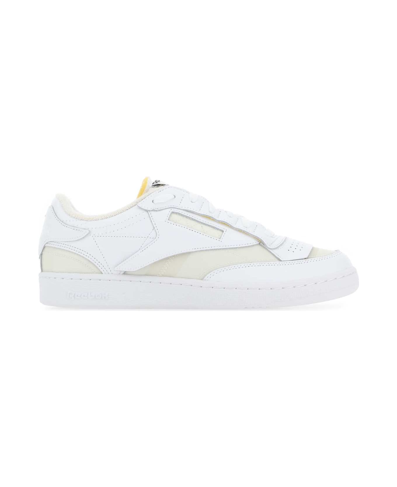 Reebok White Leather And Fabric Project 0 Cc Memory Of V2 Sneakers - T1003