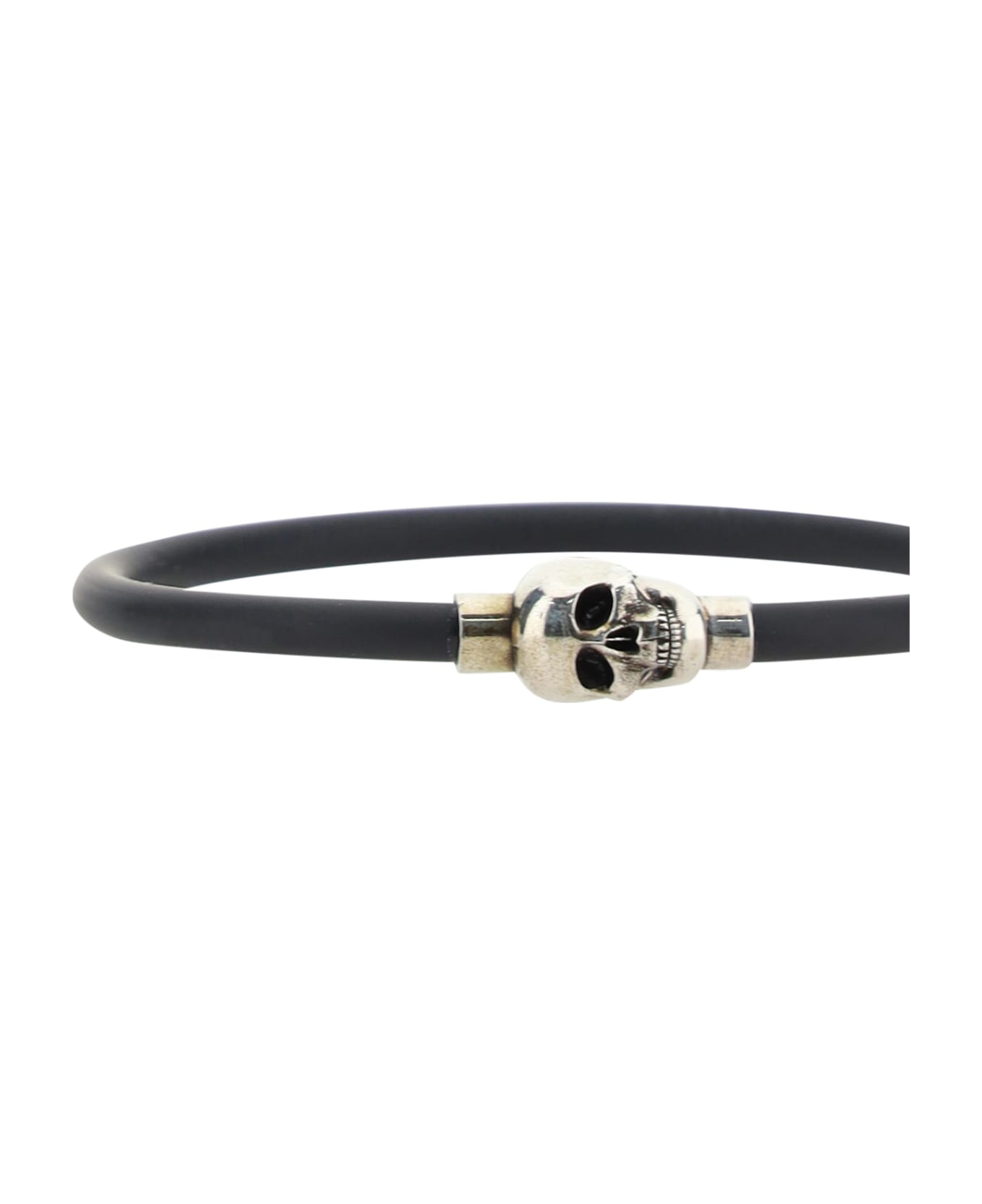 Alexander McQueen Skull Rubber Bracelet - Black