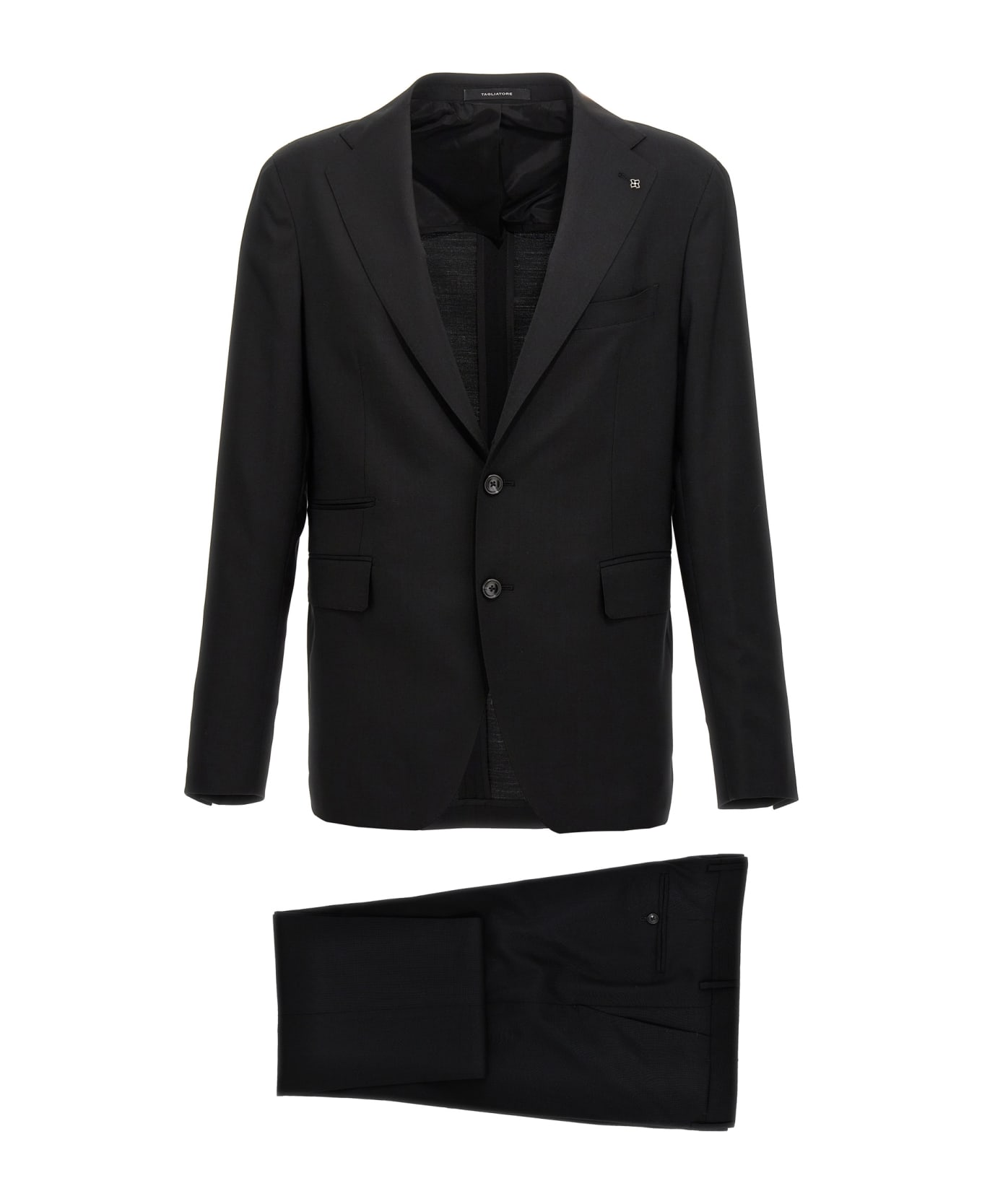 Tagliatore Wool Suit - Black  